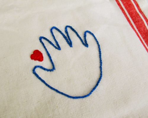 MOTHER’S DAY CRAFT: EMBROIDERED TEA TOWEL